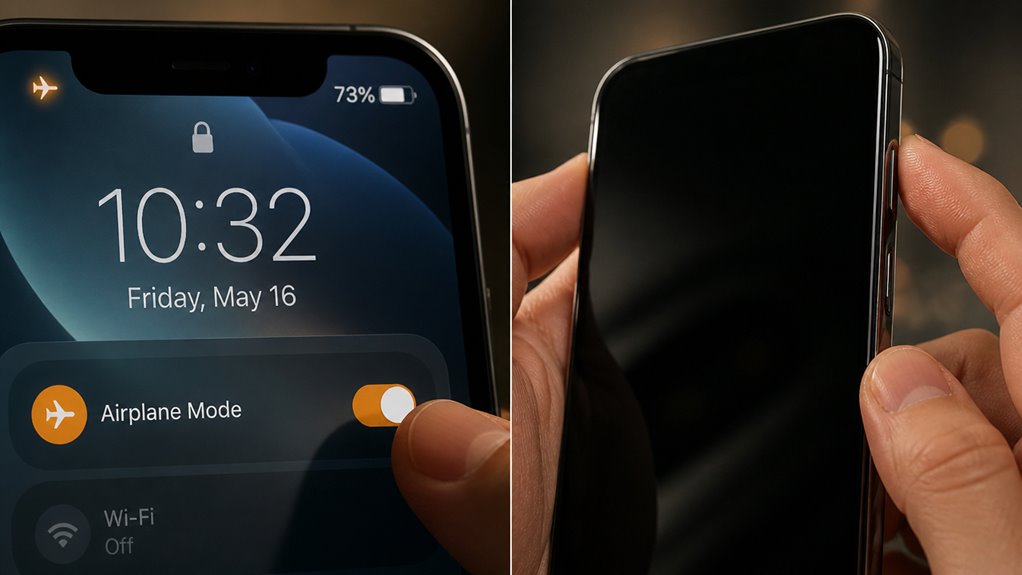 tryb samolotowy restart iPhone