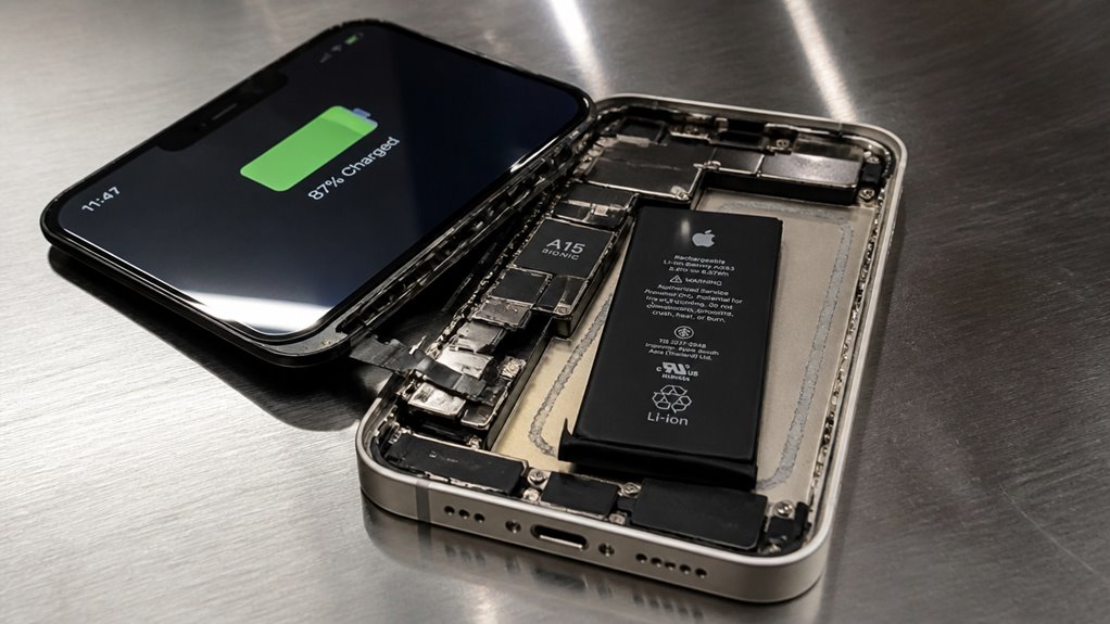 iPhone 13 Mini po wymianie baterii pokazuje nieprawidłowy procent naładowania baterii