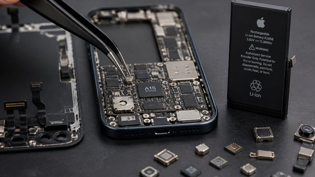Czy serwis wymienia całe moduły czy poszczególne elementy w iPhonie?