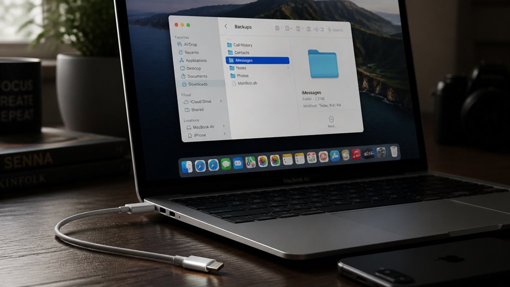 lokalna kopia zapasowa iMessage z kontrolą szyfrowania