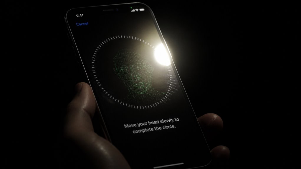 optymalny kąt dla FaceID w ciemności