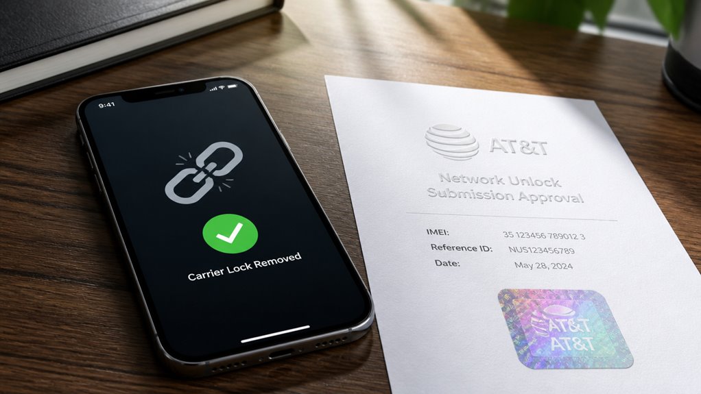 dowód odblokowania operatora iPhone